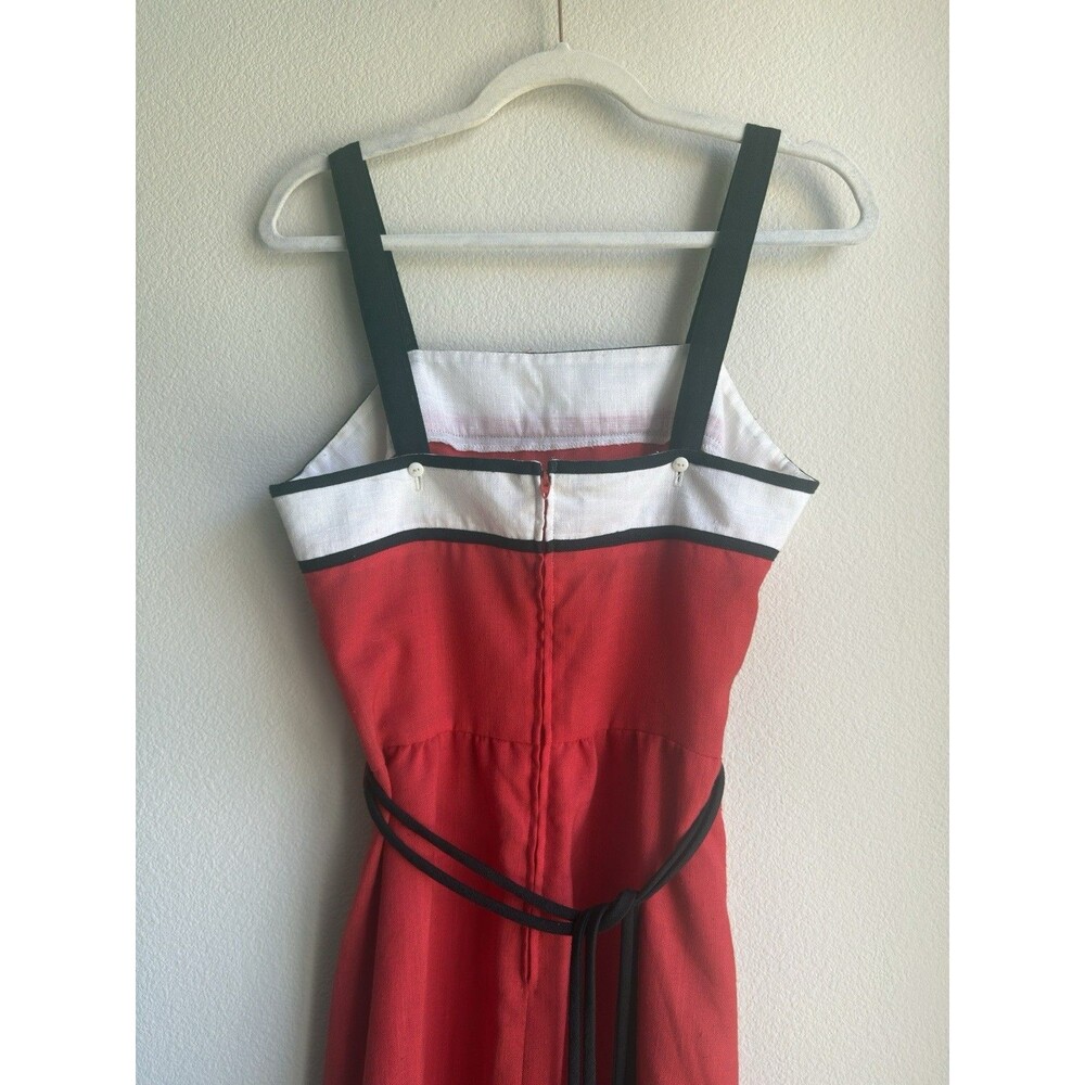 VTG Late 1960s 70’s Mod Colorblock Sundress Retro Hostess Midi Resort Dress - Picture 7 of 16